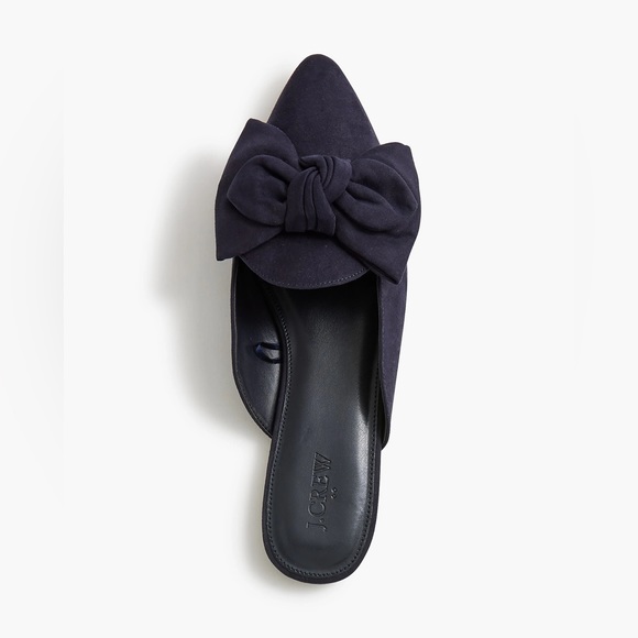 NWT J.Crew Sueded Bow Mules - Picture 2 of 5